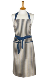 Kolaba Stripe Full Apron Dark Blue